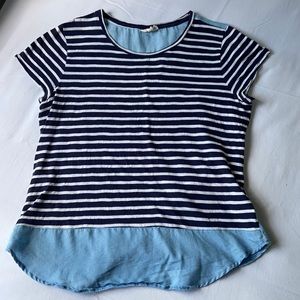 Blue/white striped shirt